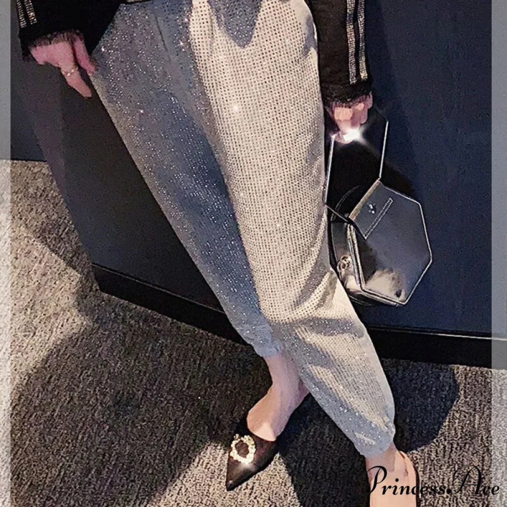 Casual Loose 5XL Shiny Fashion Loose Pants - Image 3