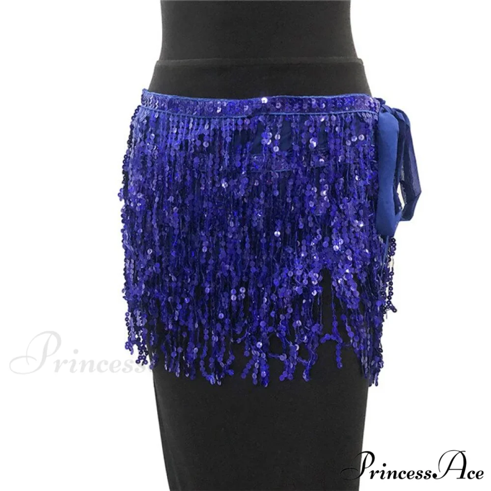 Sparkle Sequined Tassel Lace Up Shiny Skirt - Image 12