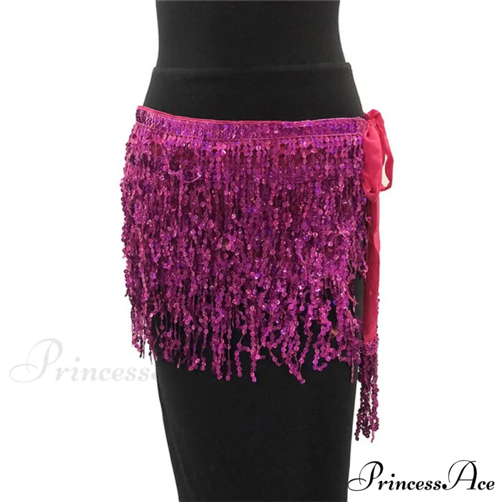 Sparkle Sequined Tassel Lace Up Shiny Skirt - Image 13