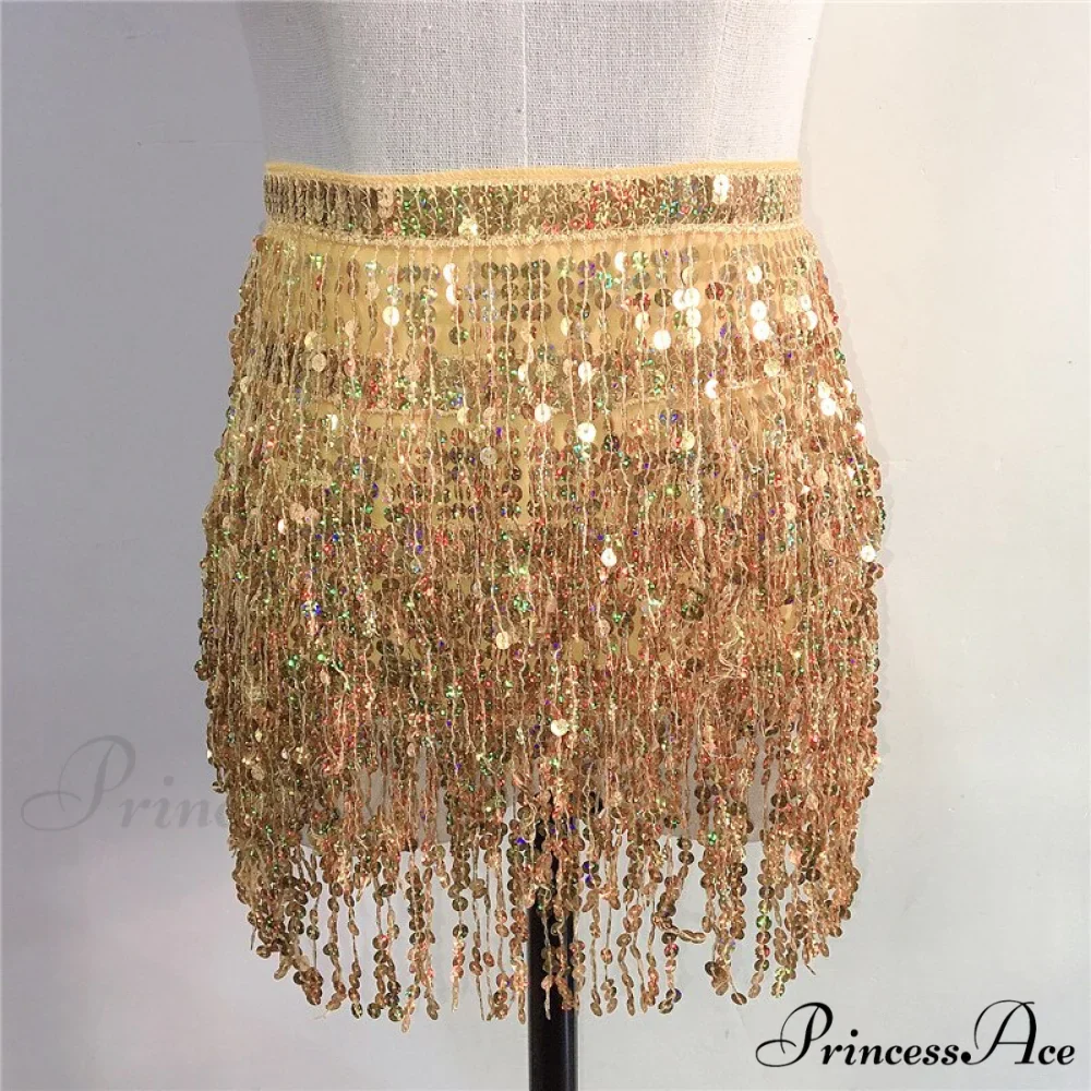 Sparkle Sequined Tassel Lace Up Shiny Skirt - Image 7
