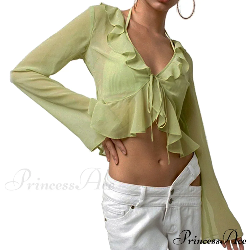 Navel Exposed Crop Tops Clubwear Top - Image 4