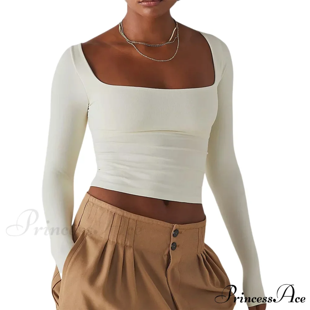 Ladies Summer Shirt Women Basic Crop Top - Image 4