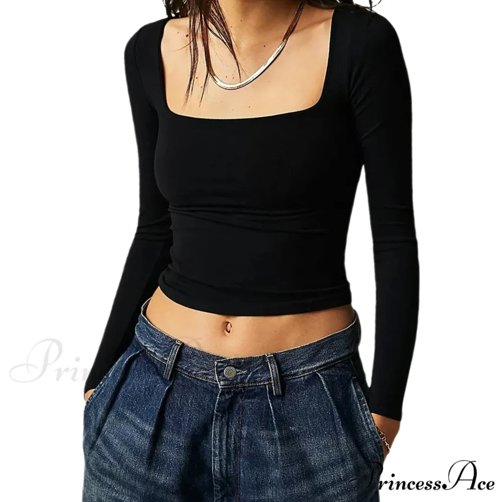 Ladies Summer Shirt Women Basic Crop Top - Image 5