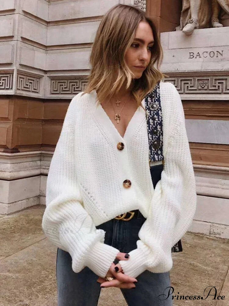 Knitted Fashion Autumn Long Sleeve Loose Cardigans - Image 6