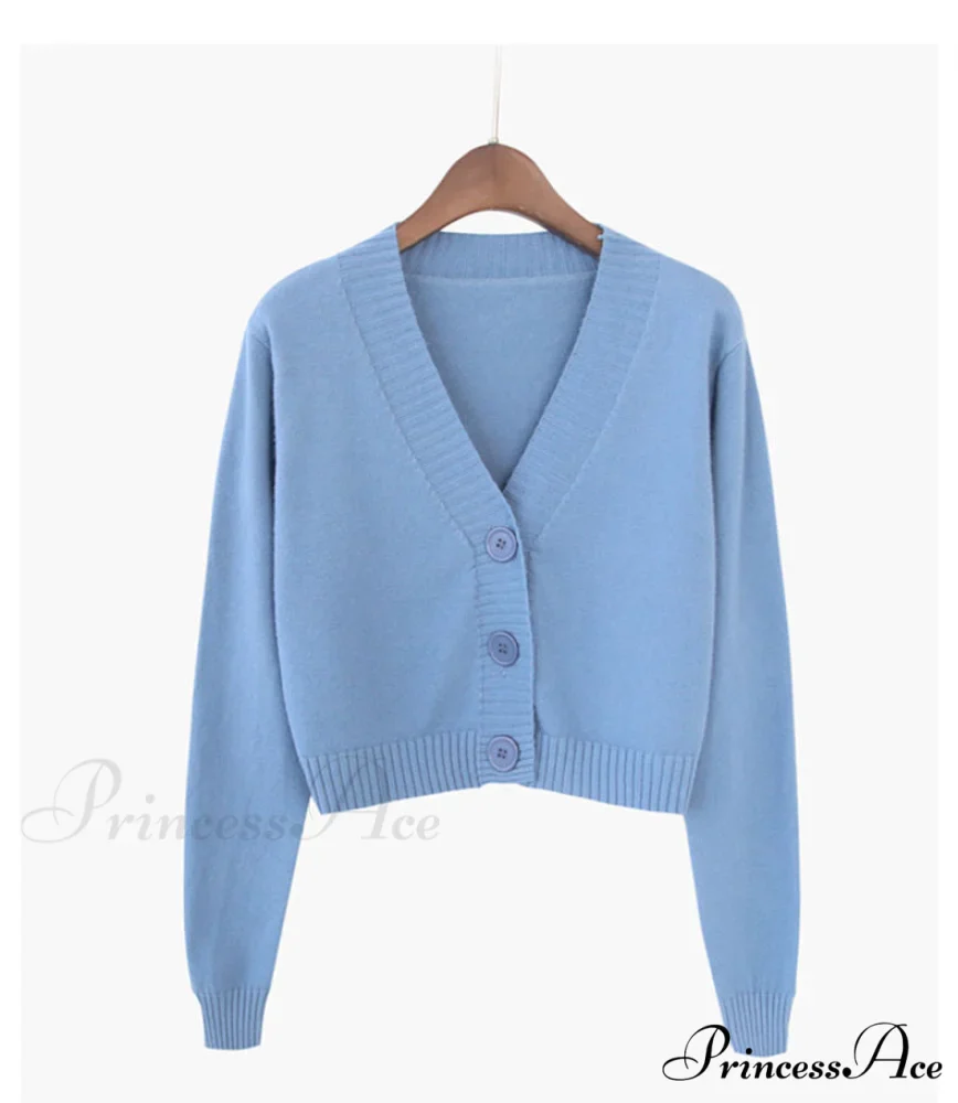 Knitted Crop Women Korean Short Cardigan - Image 10