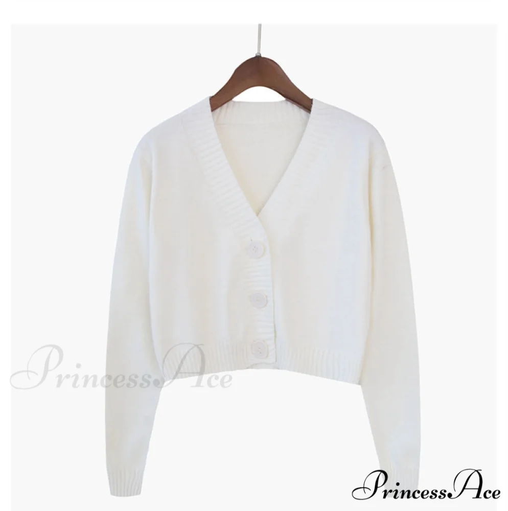 Knitted Crop Women Korean Short Cardigan - Image 13