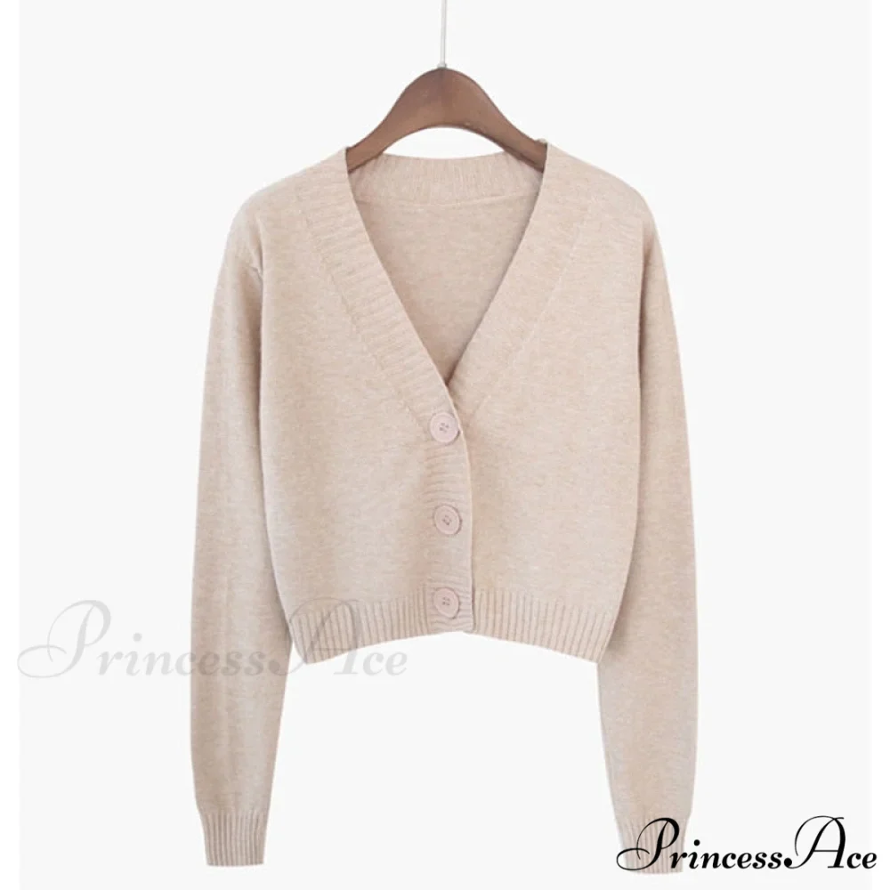 Knitted Crop Women Korean Short Cardigan - Image 5