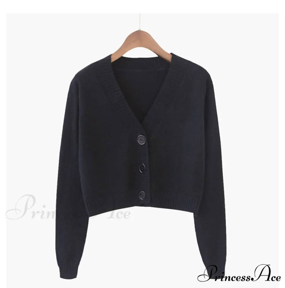 Knitted Crop Women Korean Short Cardigan - Image 6