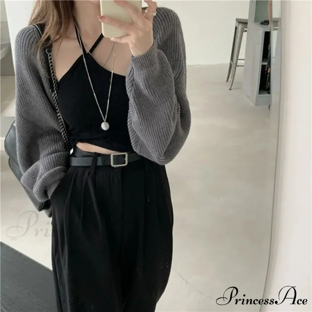 Female Solid Casual Chic Short Knitted Cardigans - Image 12