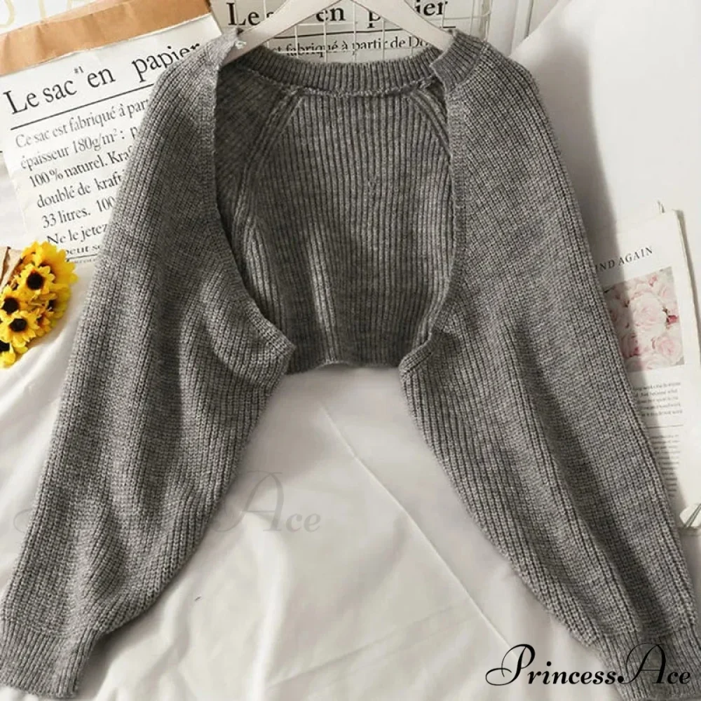 Female Solid Casual Chic Short Knitted Cardigans - Image 9