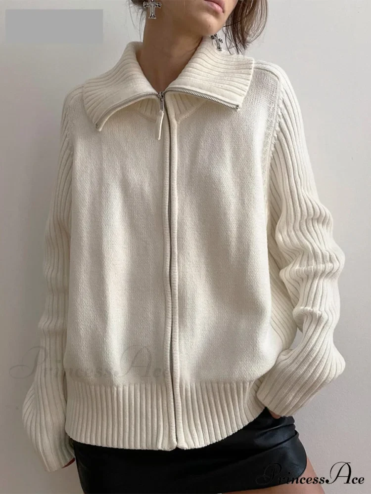 Long Sleeve Oversized Knitted Basic Loose Cardigans - Image 6