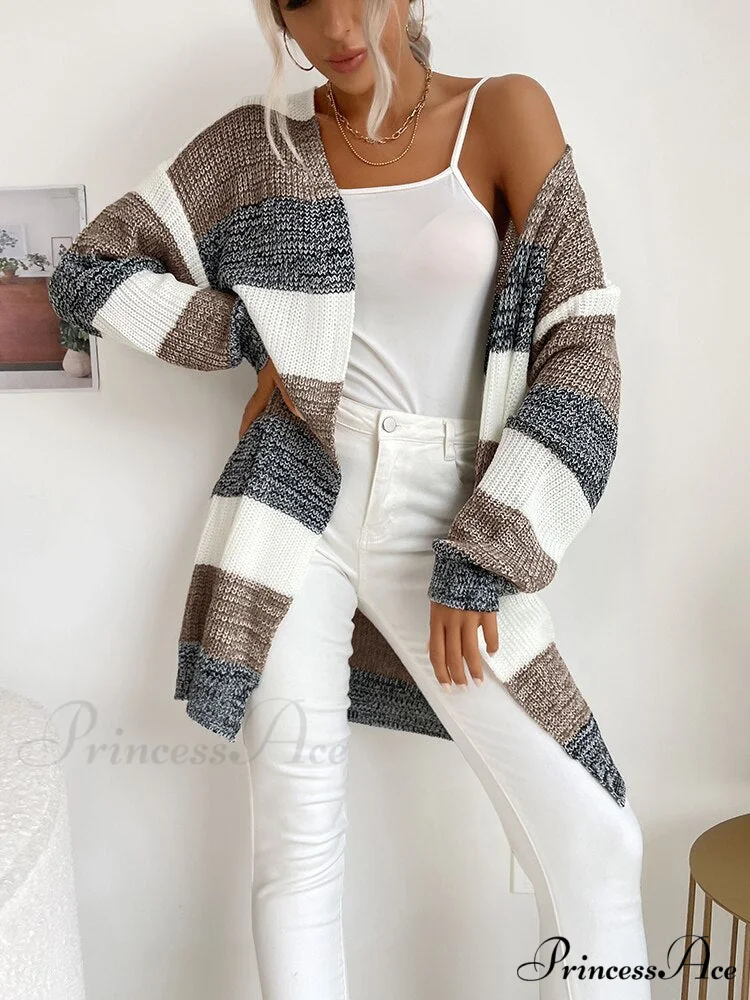V-neck Knitted Sweater Fashion Warm Holiday Cardigan - Image 9