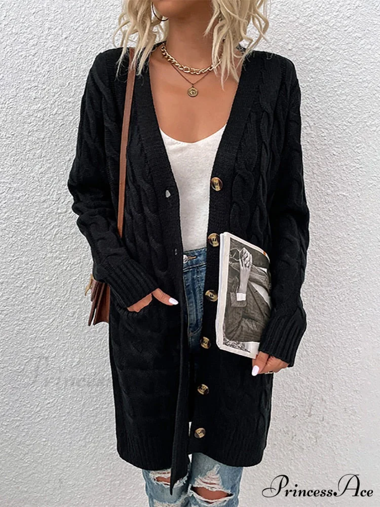Winter Vintage Casual Loose Cardigan - Image 6