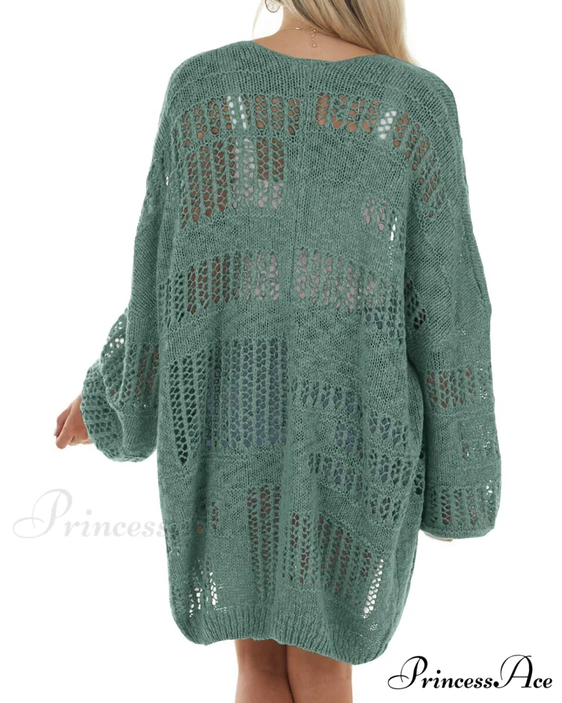 Boho Solid Color Oversized Summer Open Front Cardigans - Image 6