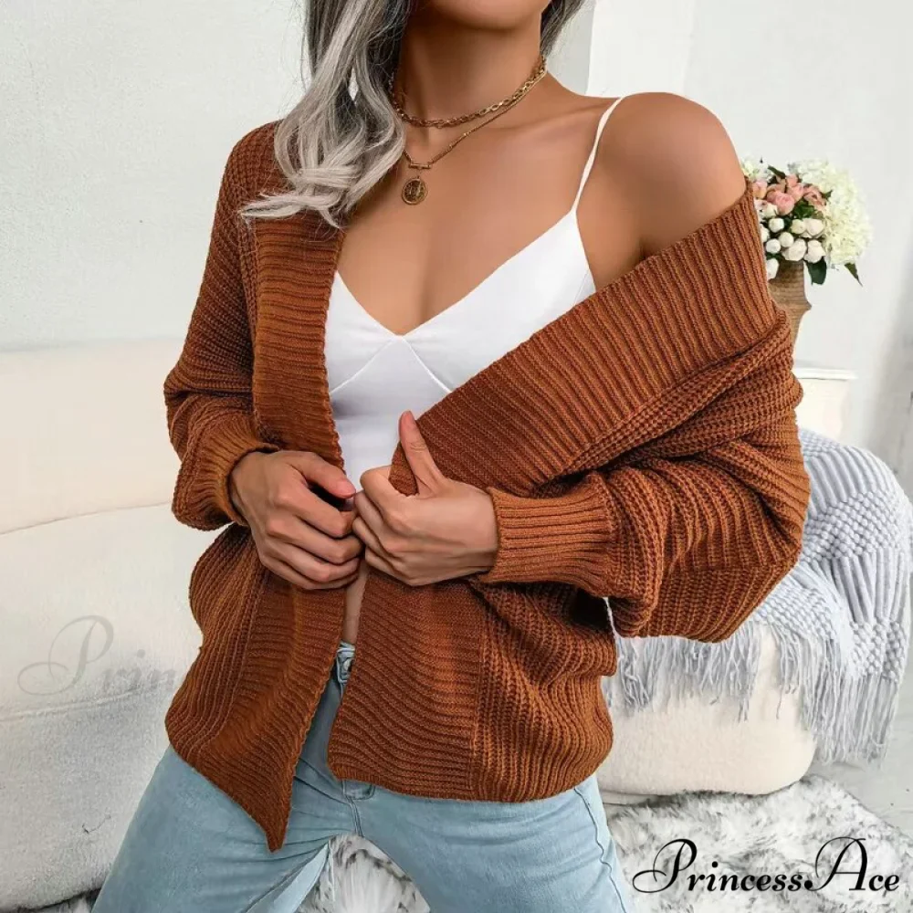 Women Autumn Knit Loose Cardigan - Image 3