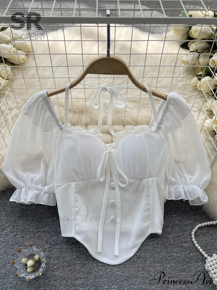 Chiffon Slim Harajuku Sexy Short Blouse - Image 11