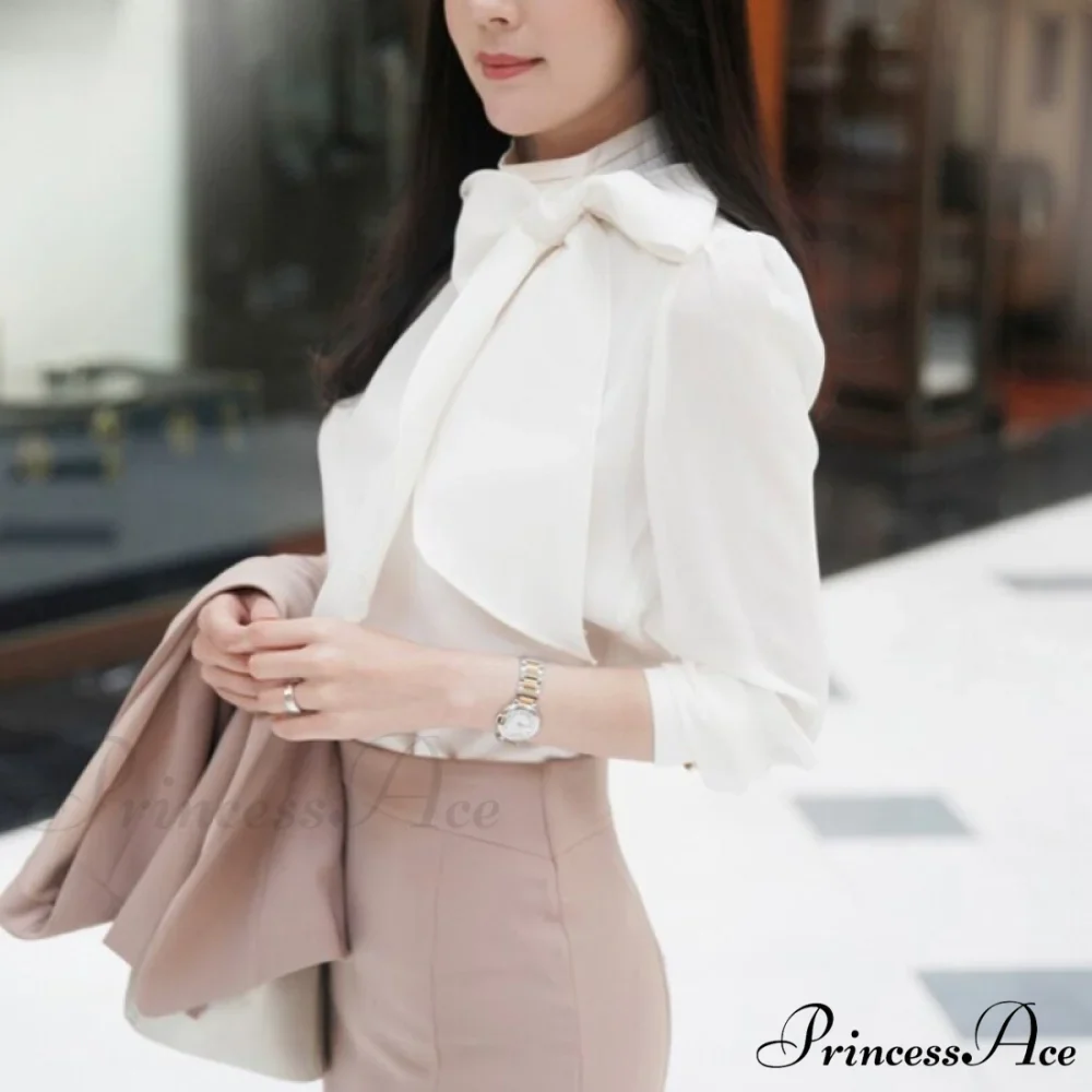 Work Style OL Elegant Puff Sleeve Blouse - Image 2