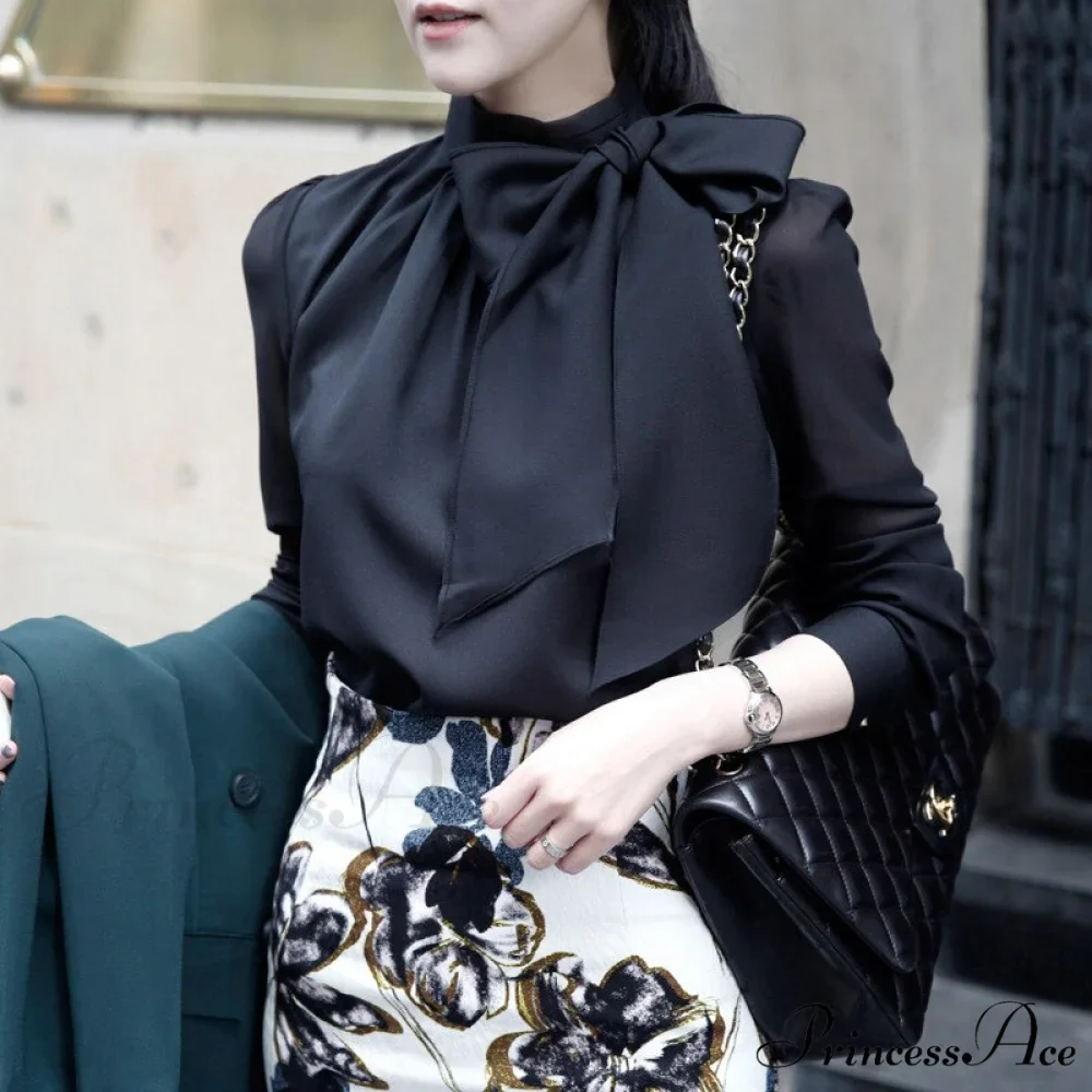 Work Style OL Elegant Puff Sleeve Blouse - Image 4