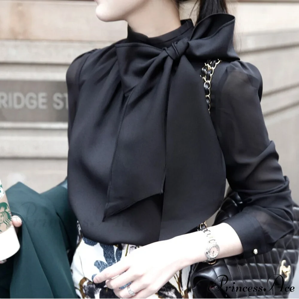 Work Style OL Elegant Puff Sleeve Blouse - Image 5