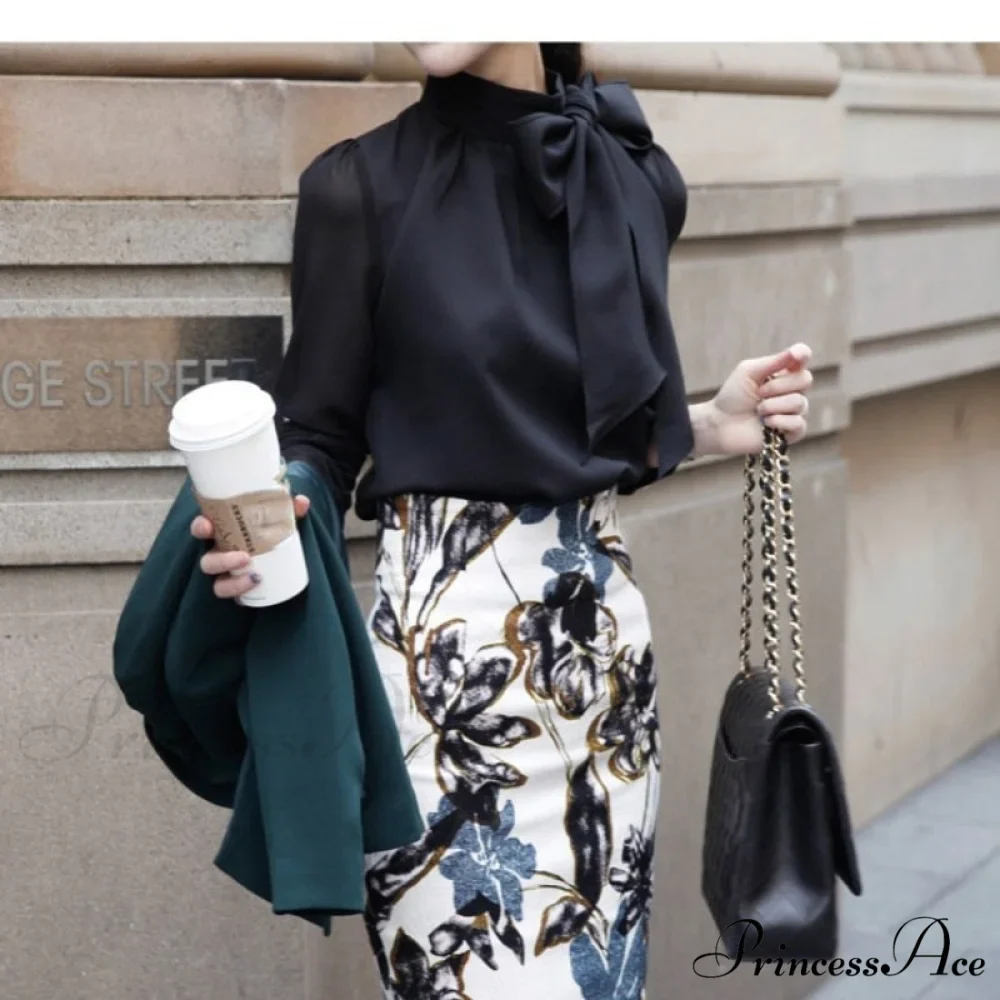 Work Style OL Elegant Puff Sleeve Blouse - Image 6