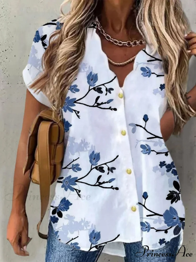 Shirt Floral Daily Weekend Floral Blouse - Image 2