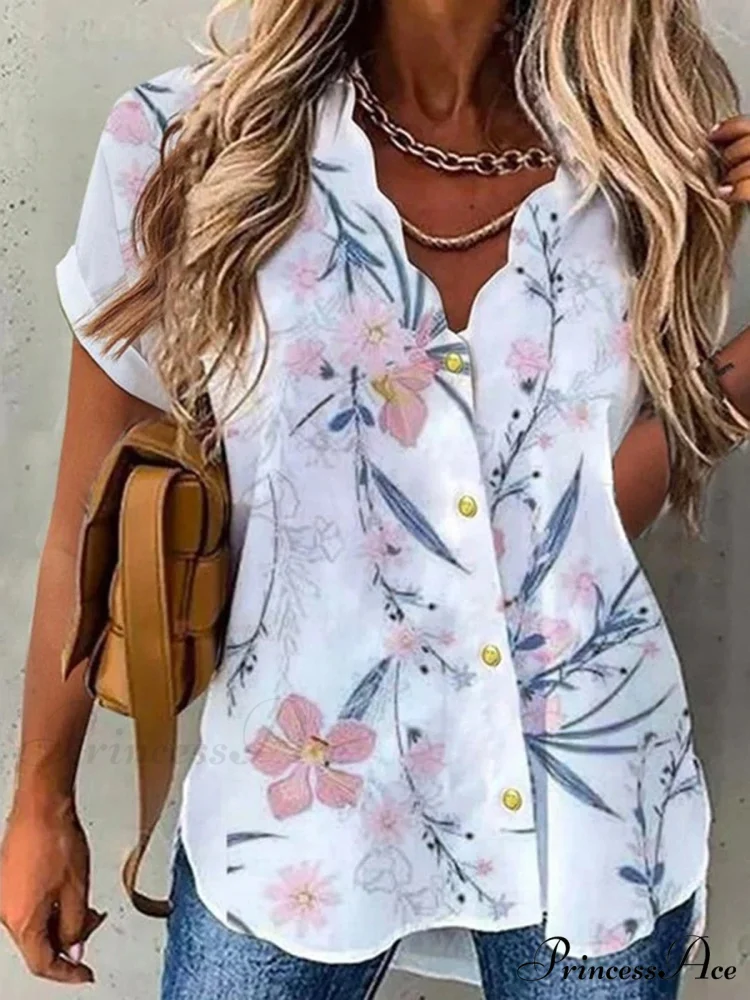 Shirt Floral Daily Weekend Floral Blouse - Image 5