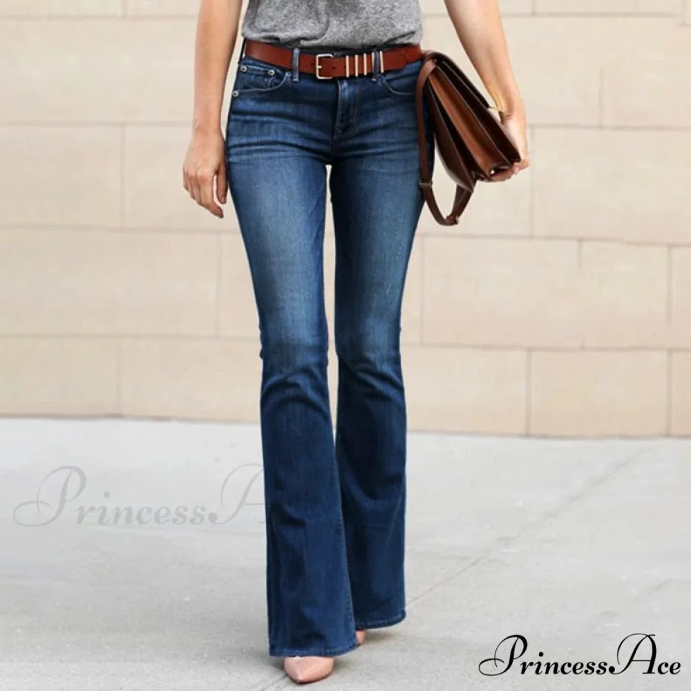 Loose Casual Fashion Plus Size Ladies Denim Trousers