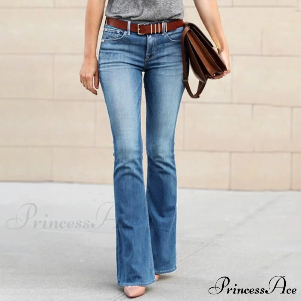 Loose Casual Fashion Plus Size Ladies Denim Trousers - Image 3