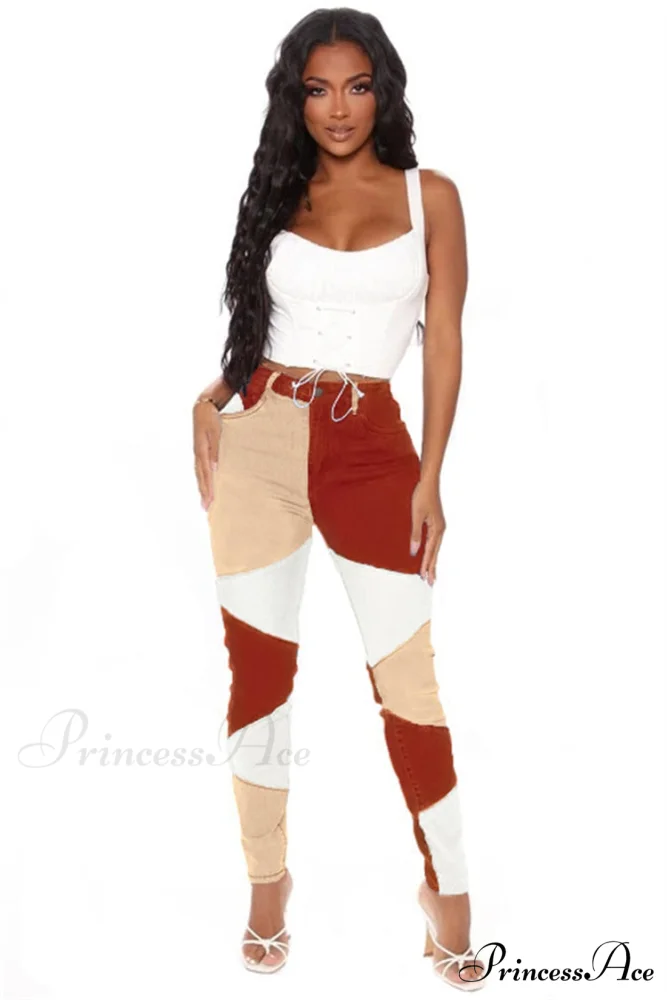 Slim Denim Pencil Pants High Stretch Trousers - Image 6