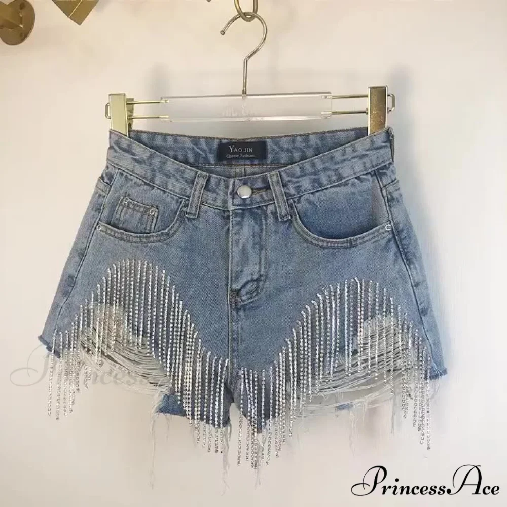 Slim Booty Fringed Denim Ripped Ladies Jeans - Image 7