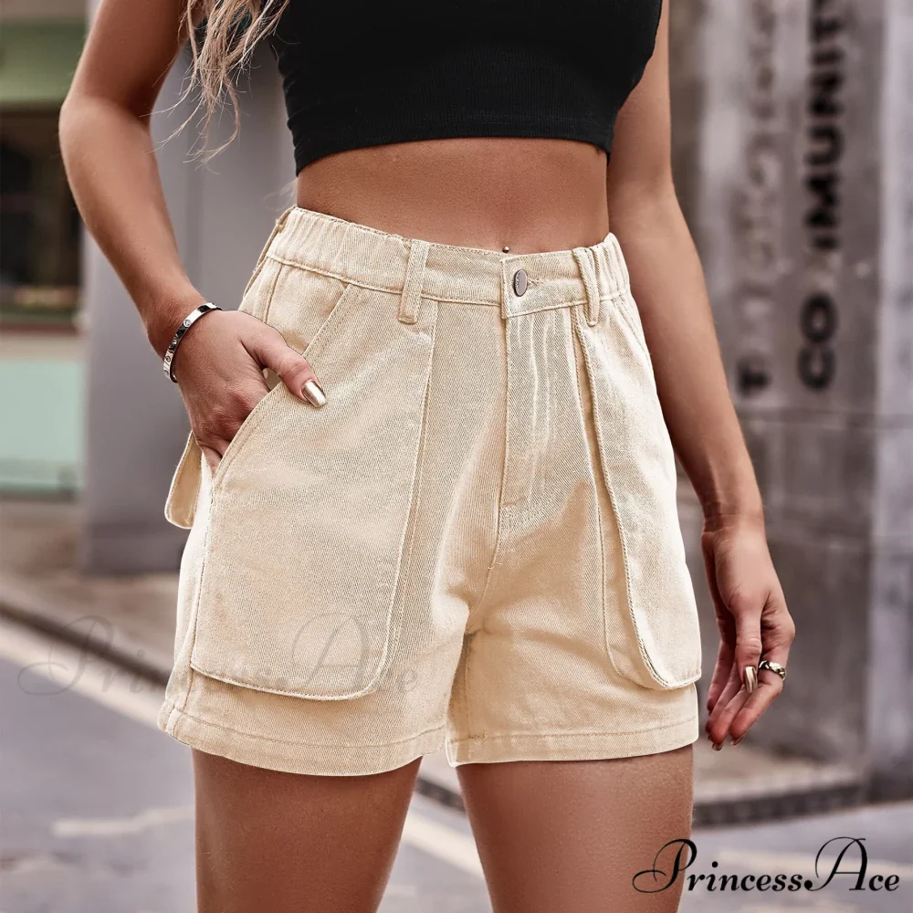 Fashion Denim Shorts Elastic Waist American Style - Image 6