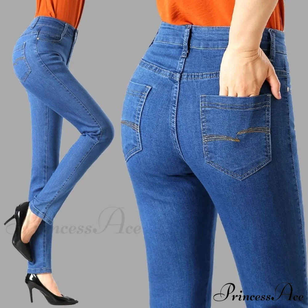 Elegant Skinny Straight Vaqueros Embroidered Pantalones - Image 6