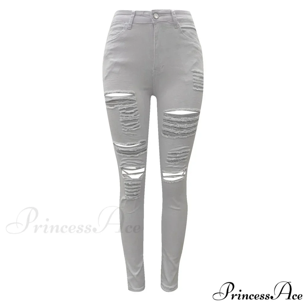 Holes Leggings Pants De Mujer Vaqueros - Image 3