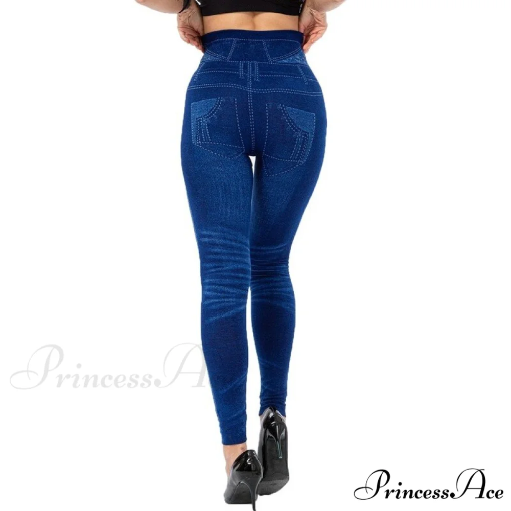 Imitation Cowboy Leggings Female Pantalones Pop - Image 6