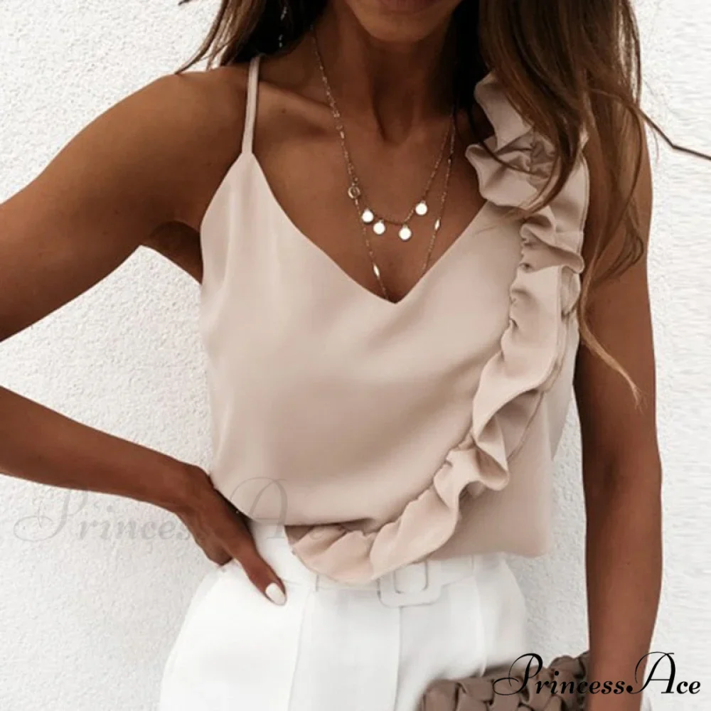 Sexy V Neck Ruffle Blouses - Image 5