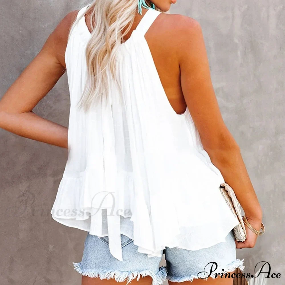 Solid Color Floral Polka Dot Blouses - Image 3