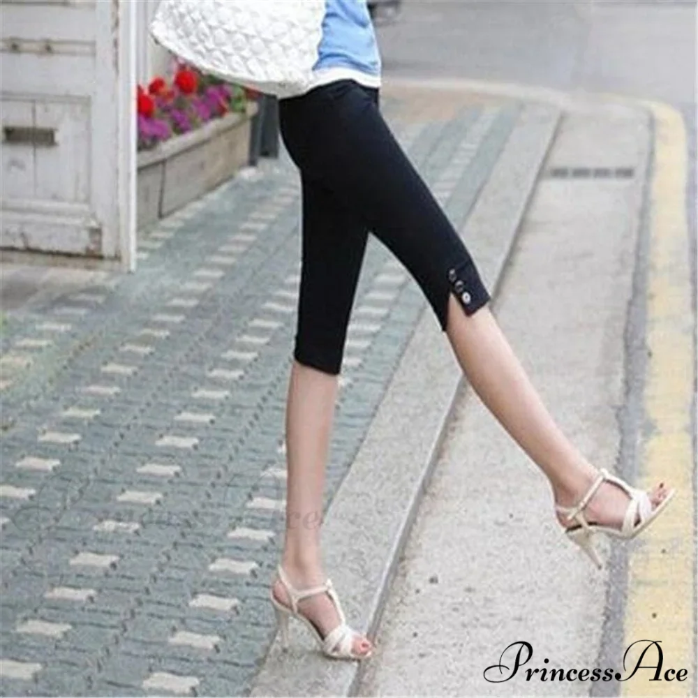 High Waist Elastic Elasticity Breeches Pantalons - Image 3