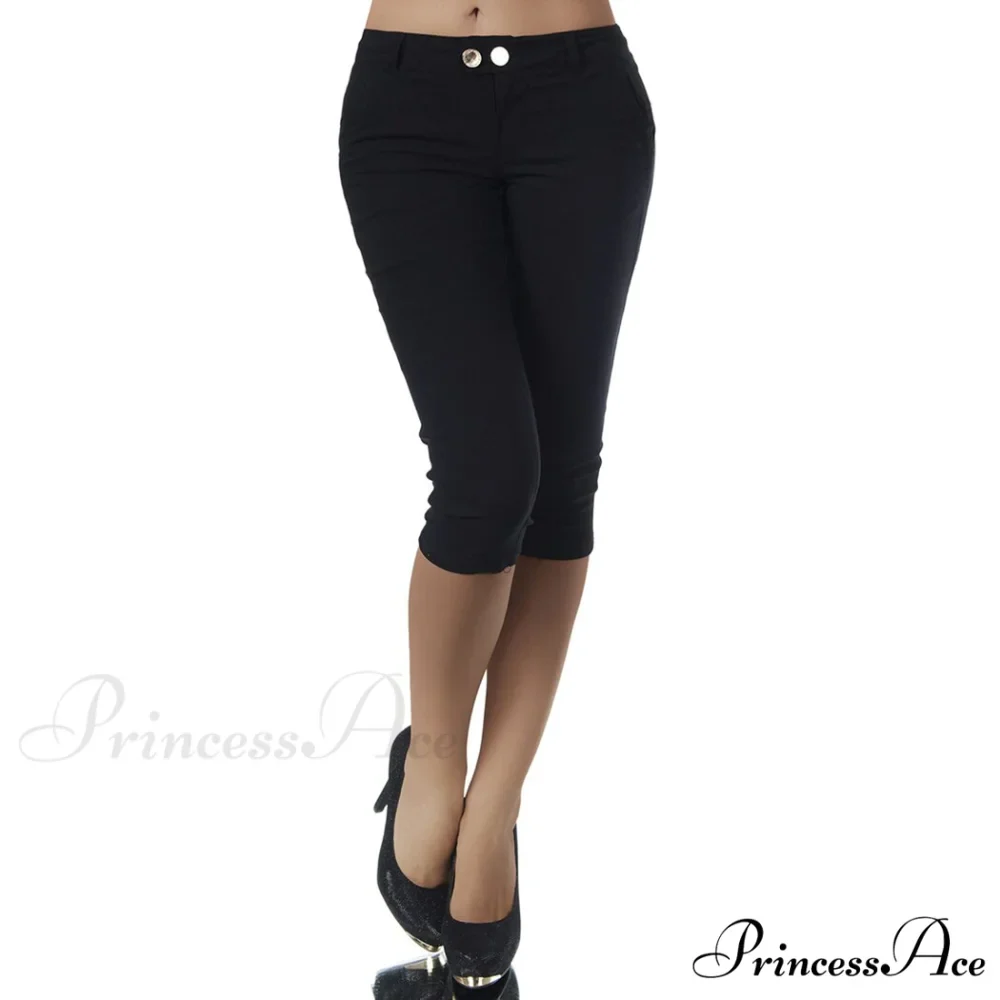Casual Stretch 3/4 Trousers Female Capris - Image 7