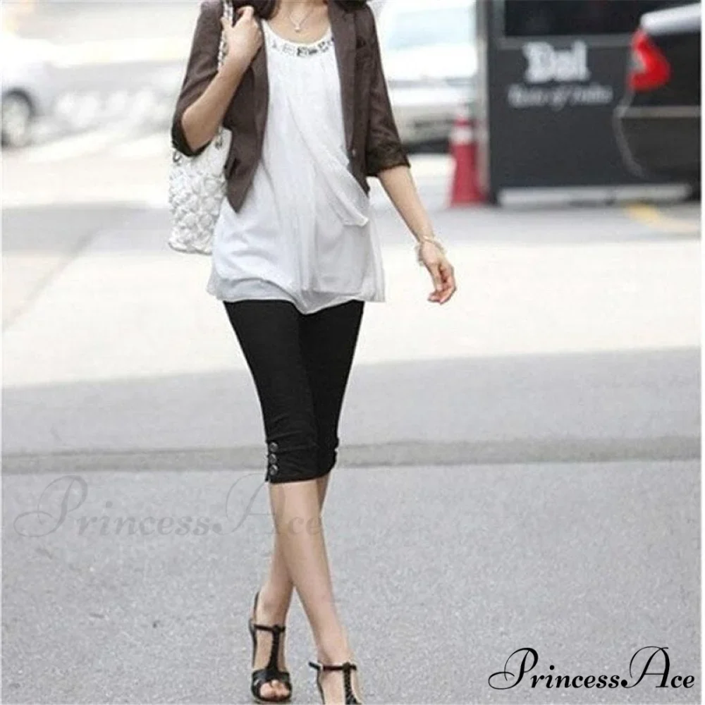 High Waist Elastic Plus Size Pants - Image 3