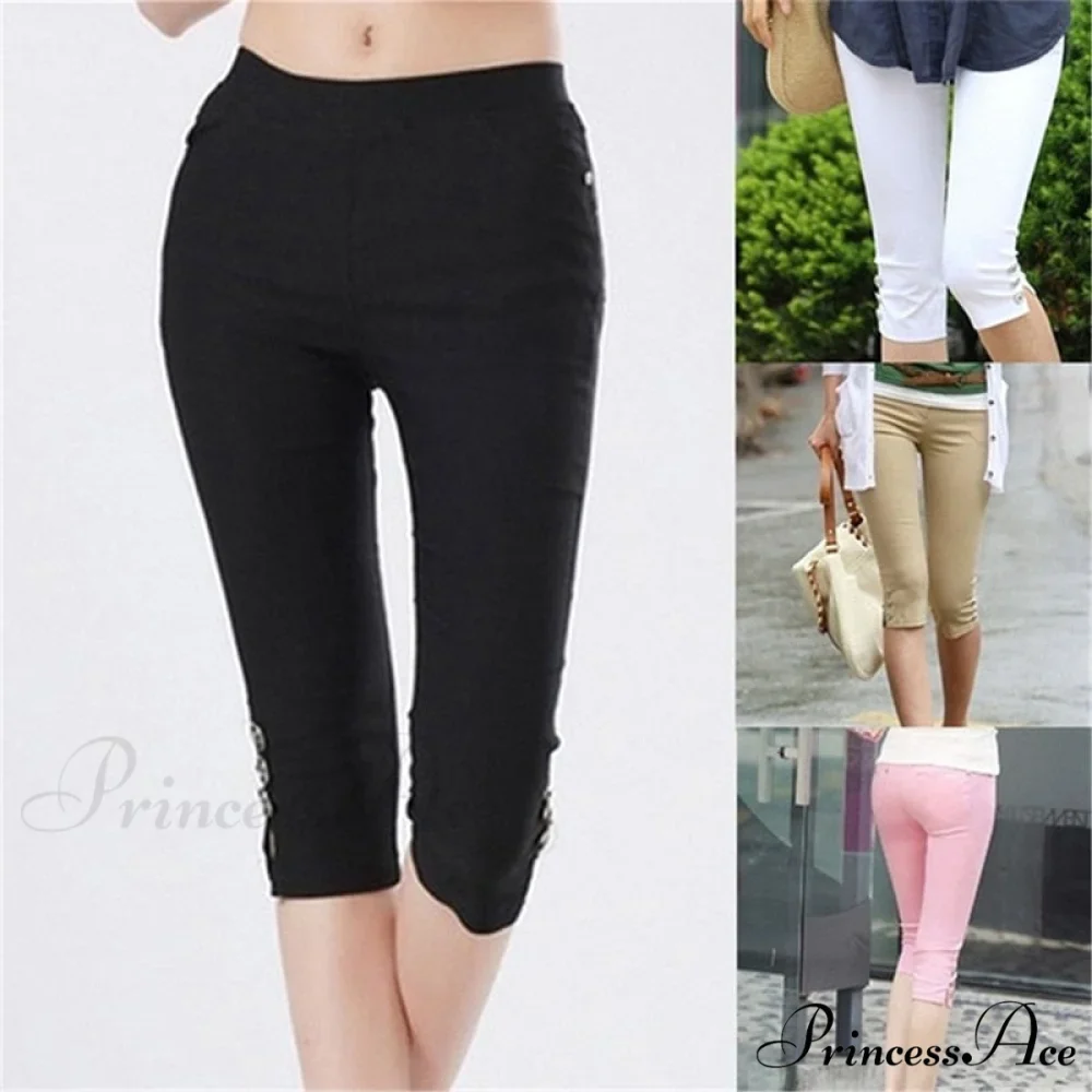 High Waist Elastic Plus Size Pants - Image 5