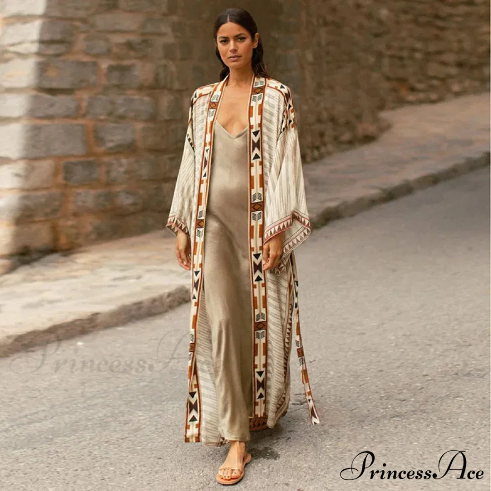 Cotton Flower Pattern Kimono Cover-up - Image 10