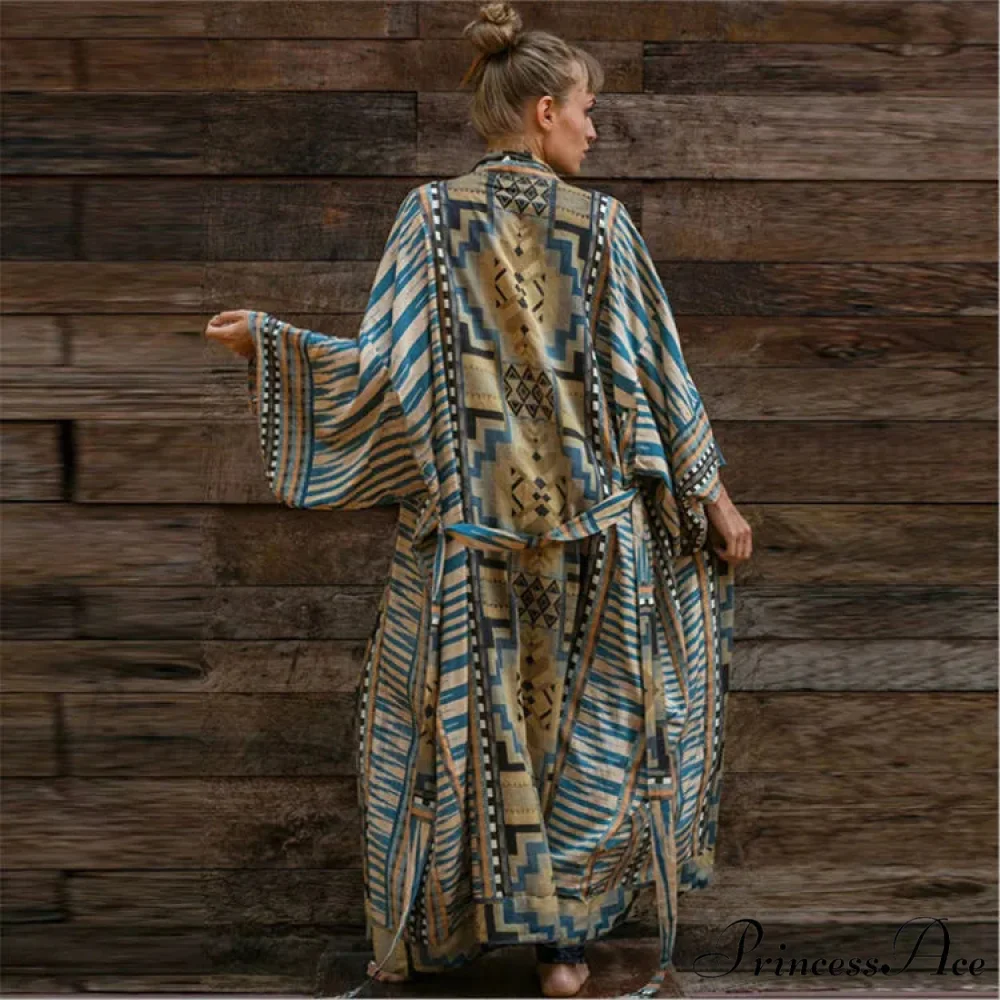 Cotton Flower Pattern Kimono Cover-up - Image 5