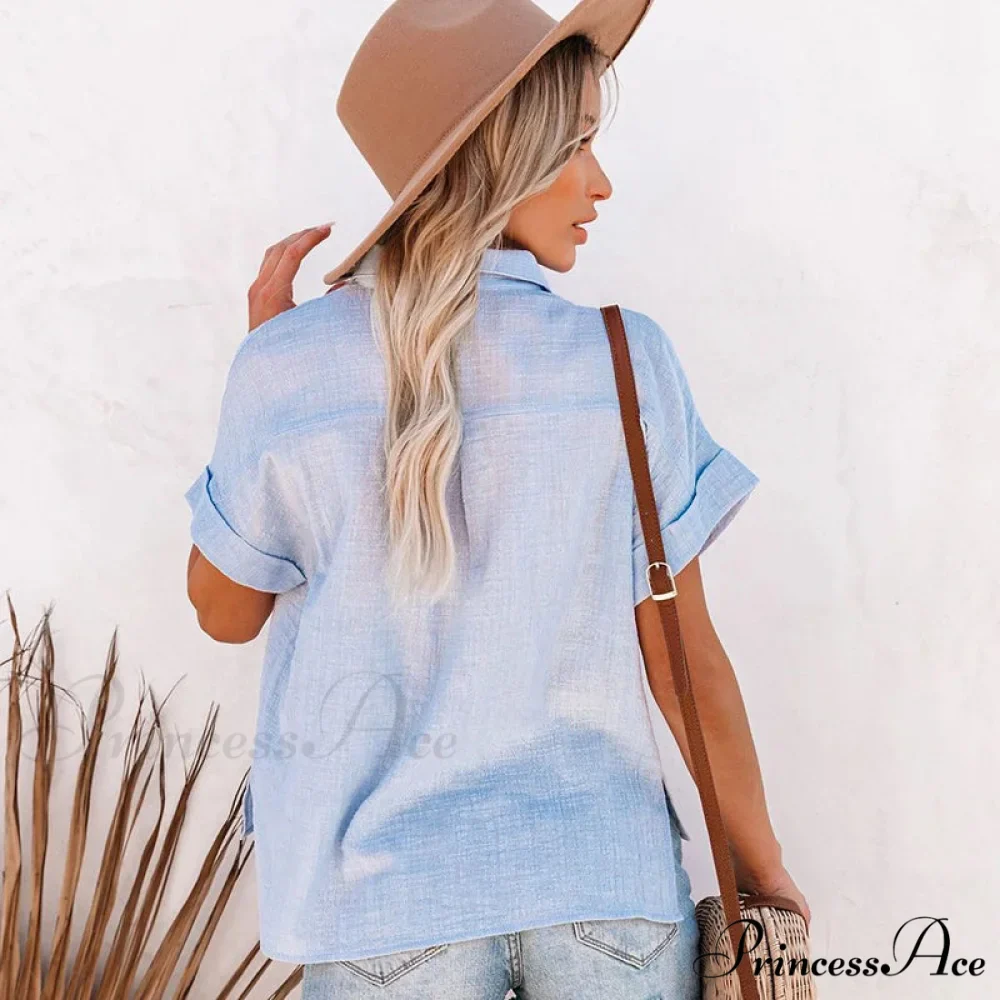 Cotton Linen Summer Blouse - Image 5