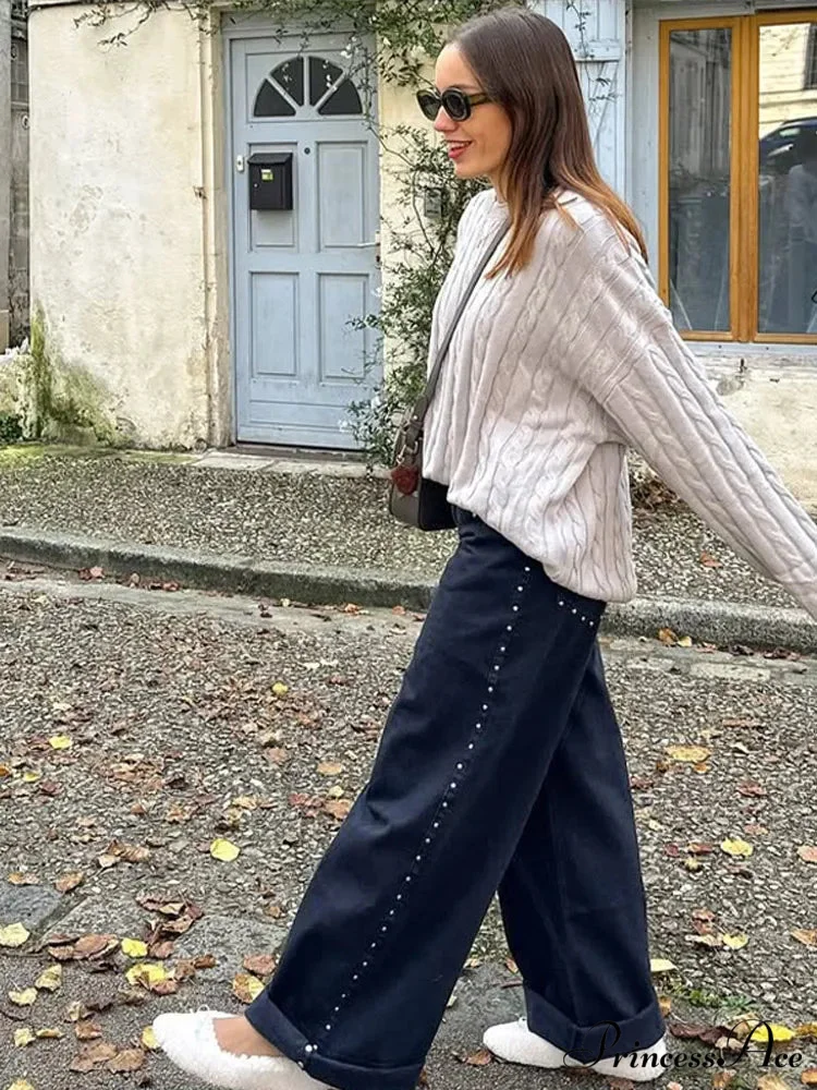 Cozy Chunky Circular Neck Pullover Jumper - Image 2
