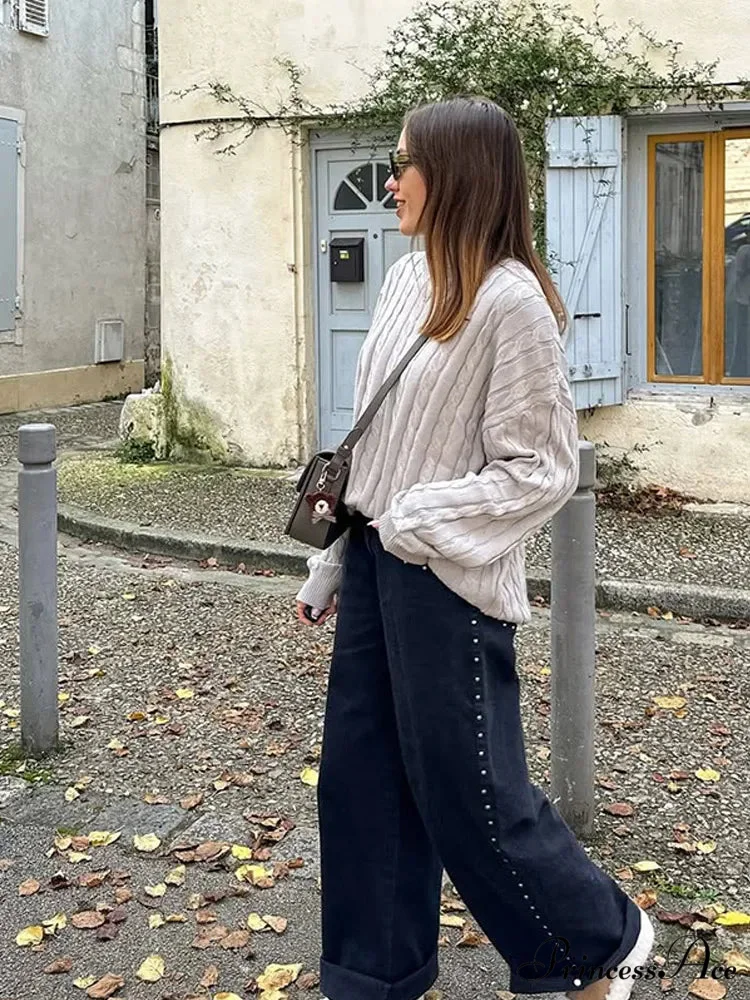 Cozy Chunky Circular Neck Pullover Jumper - Image 6