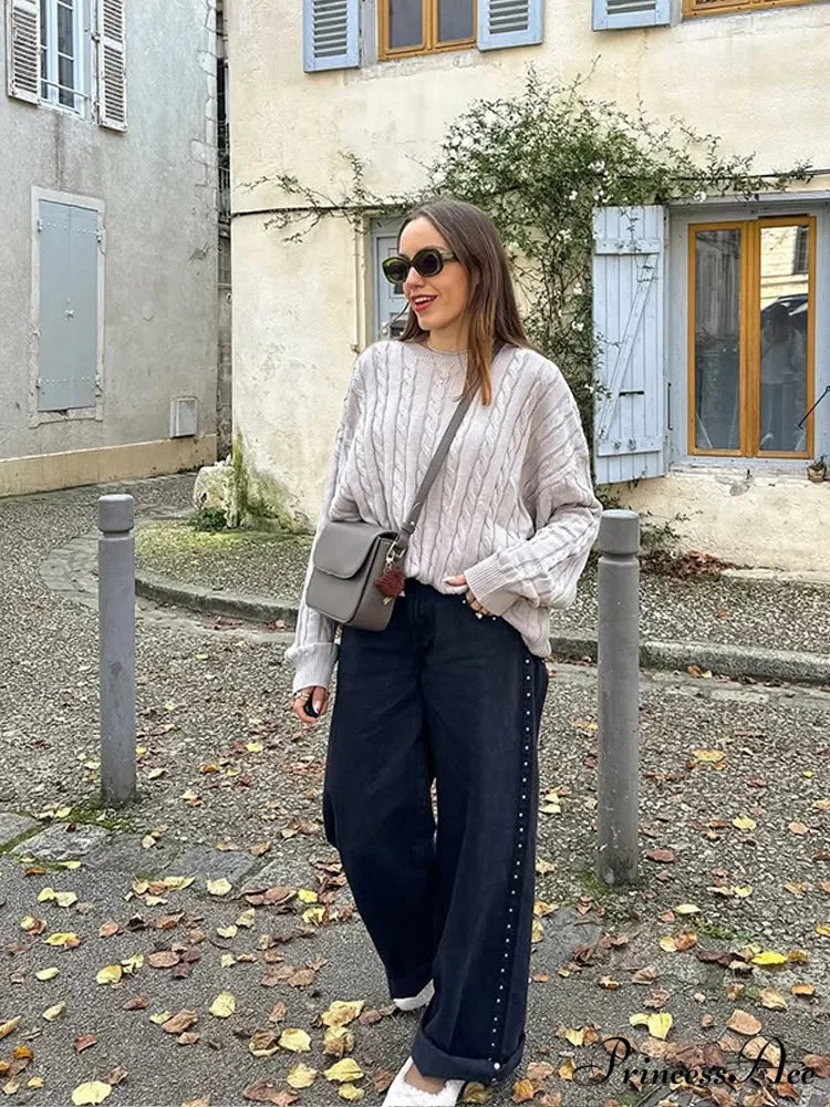 Cozy Chunky Circular Neck Pullover Jumper - Image 7
