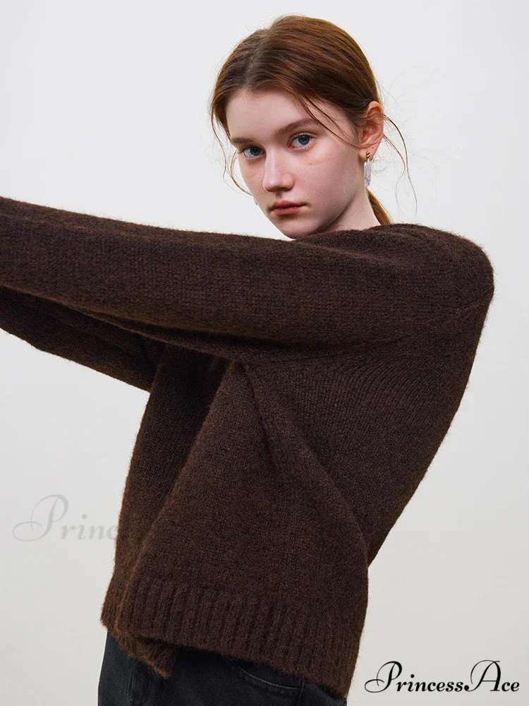 Cozy Smooth Glossy Circular Neck Pullover Sweater - Image 7