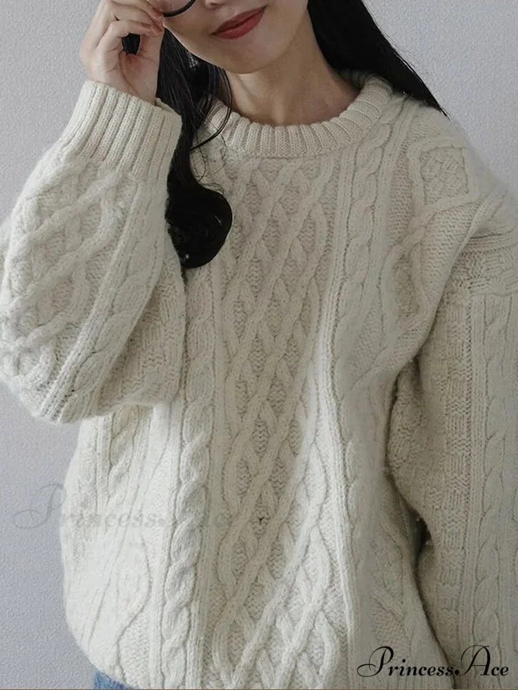 Cozy Twisted Circular Neck Sweater - Image 3