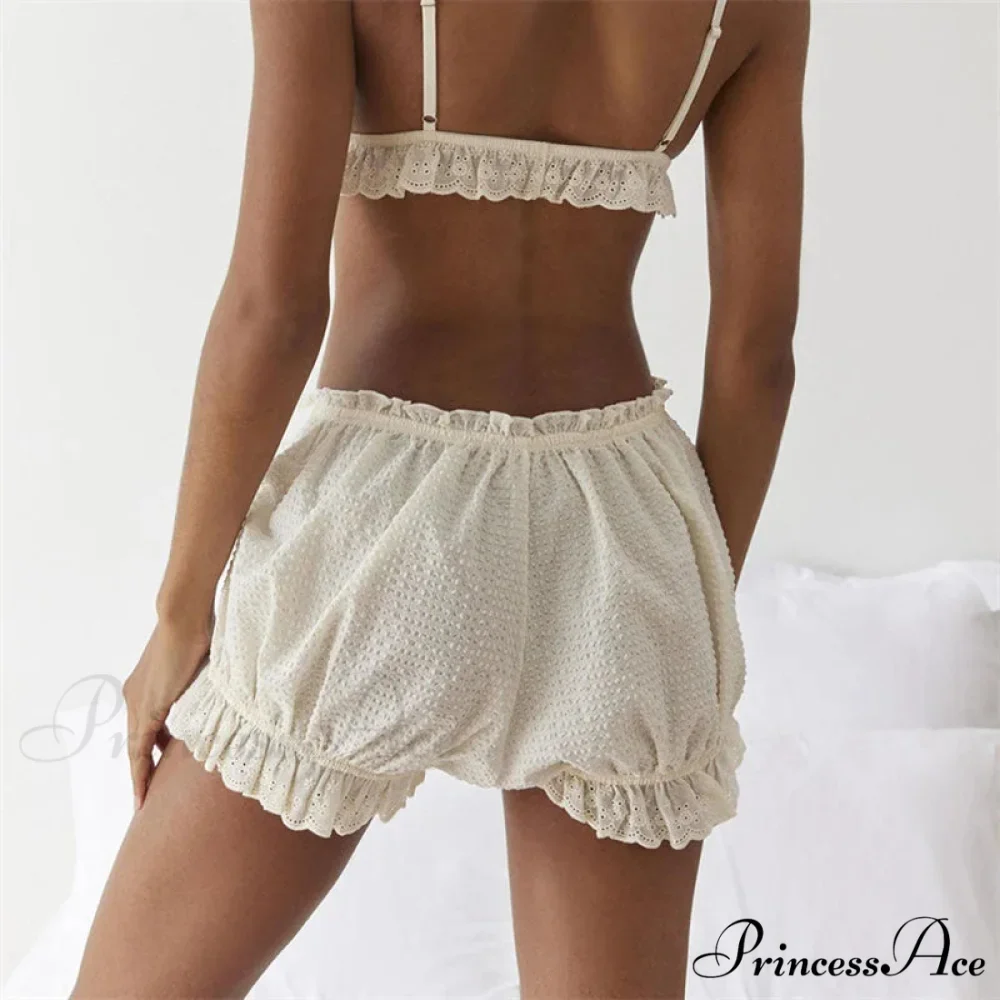 Crimson Checkered Lace Trim Bloomer Short - Image 6