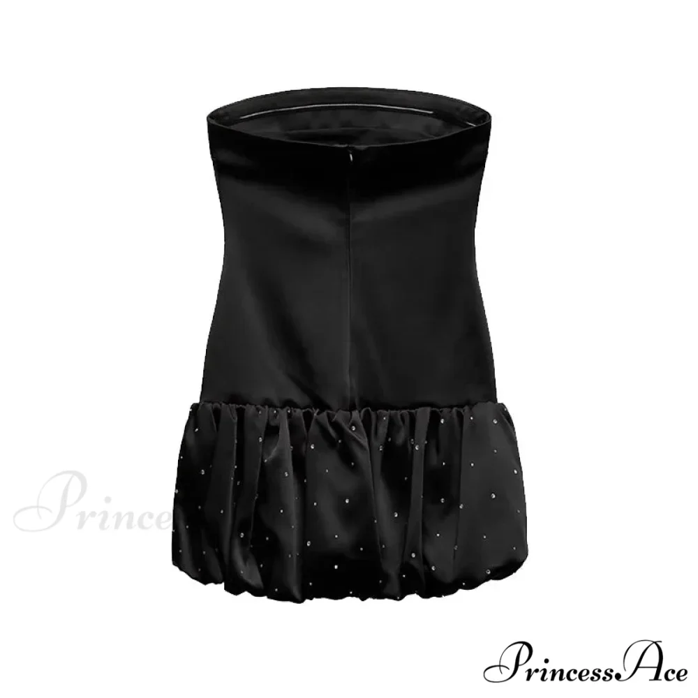 Crimson Fishbone Bandage 3D Blossom Mini Celebration Dress - Image 6